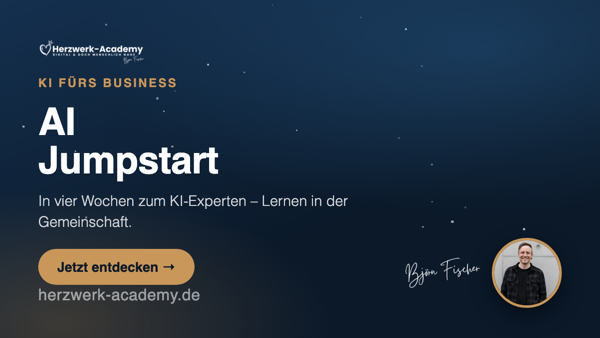 Werbegrafik AI Jumpstart, Querformat